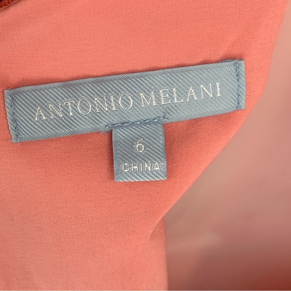 Antonio Melani x The Nat Note Nell Striped Jacquard Puff Sleeve Dress - Size 6 - Picture 5 of 12